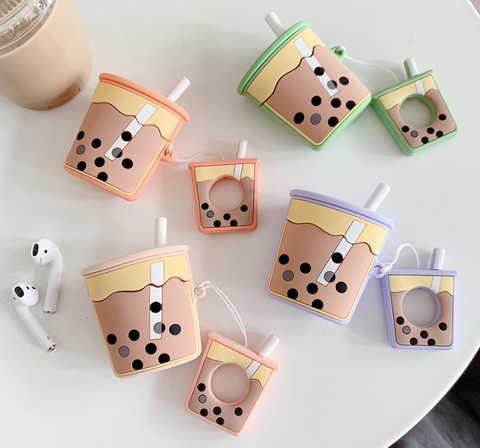 Milk Tea Airpods Protector Case For Iphone(AirPods 1/2)