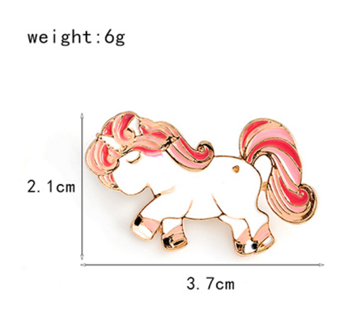 Rainbow Horse Pin