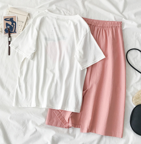 Sweet Peach T-Shirt & Skirt