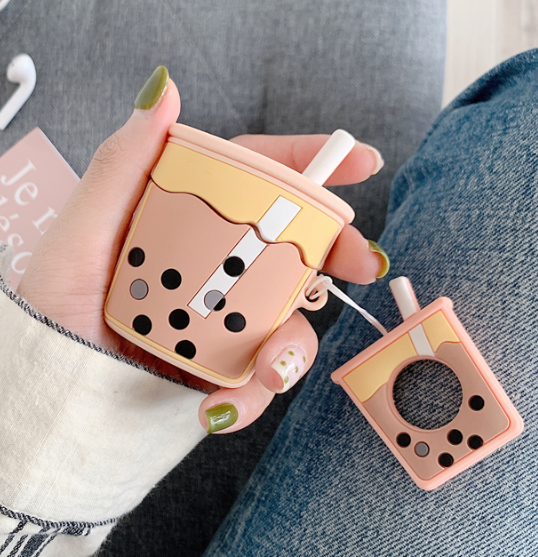 Milk Tea Airpods Protector Case For Iphone(AirPods 1/2)