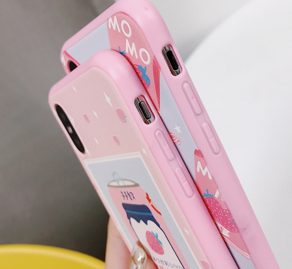 Strawberry Milk Phone Case For Iphone6/6s/6p/7/7plus/8/8plus/X/XS