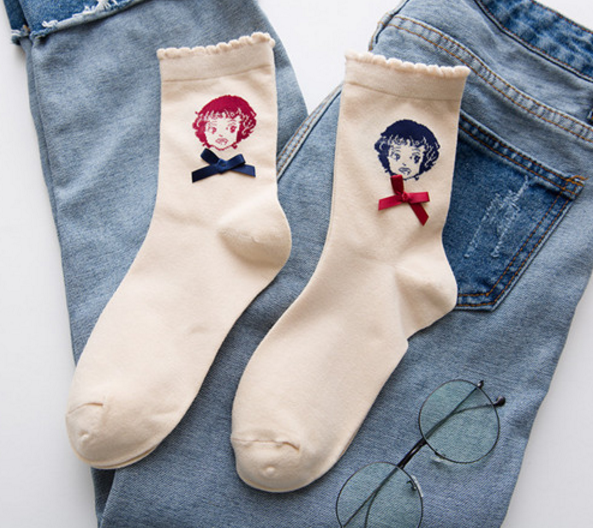Bowknot Girl Socks