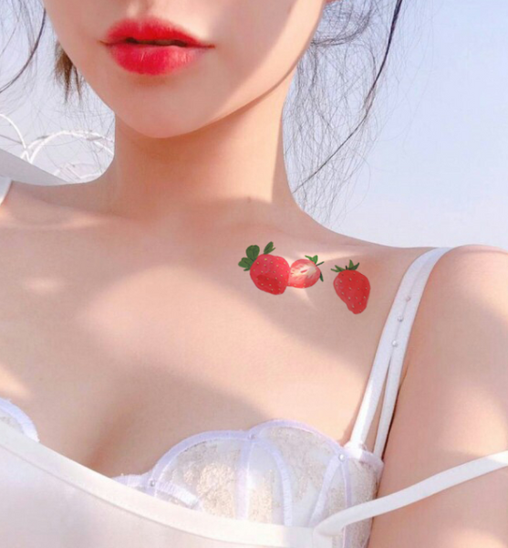 Strawberry Tattoo Sticker