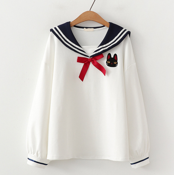 Sailor Collar Cat Hoody