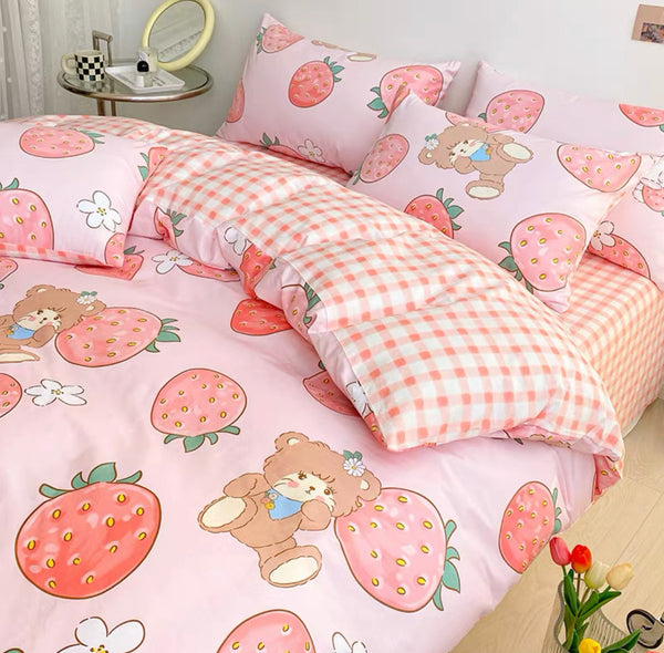 Strawberry Bear Bedding Set