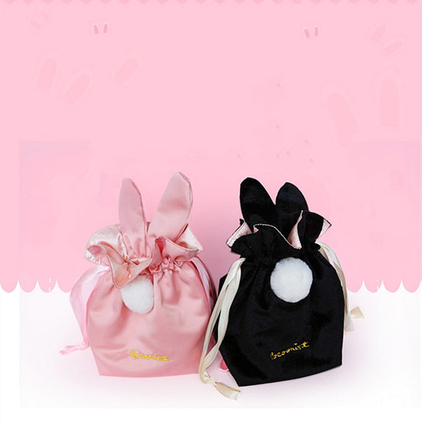 Sweet Rabbit Ears Pocket Makeup Bag
