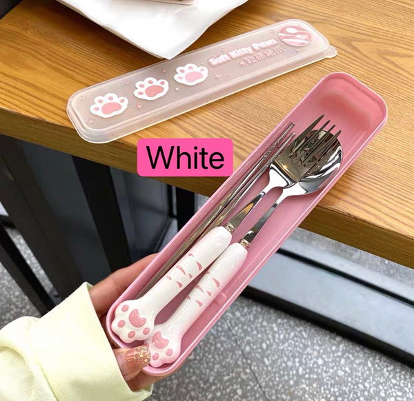 Kawaii Paw Spoon & Fork