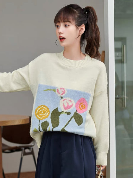 Cute Flowers Sweater