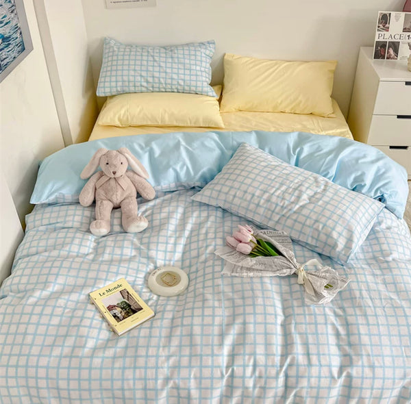 Pastel Plaid Bedding Set