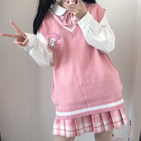 Kawaii Cartoon Knitted Vest