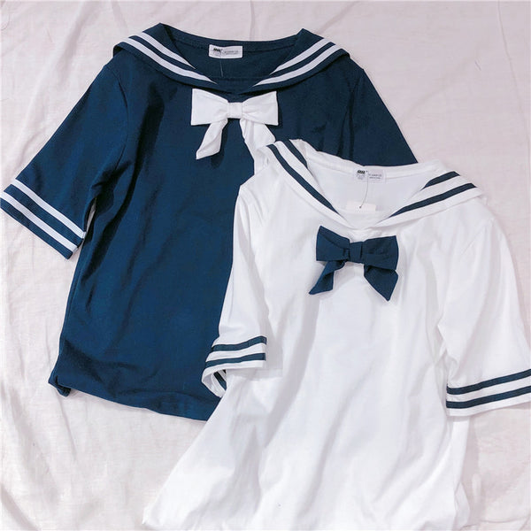 Cute Sailor Bowknot T-shirt