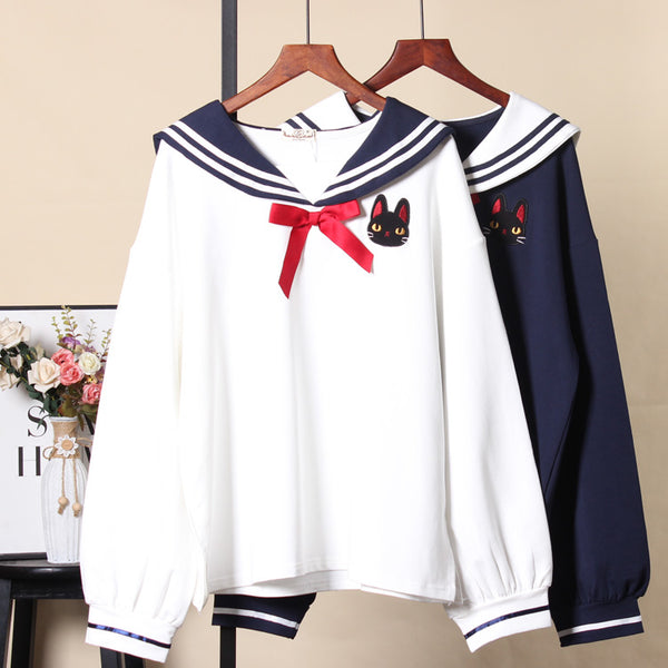 Sailor Collar Cat Hoody