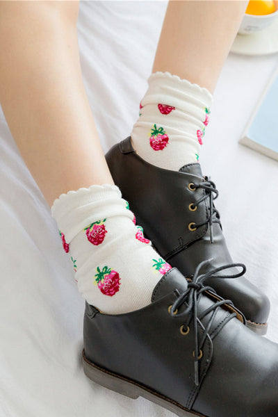 Lace Strawberry Socks