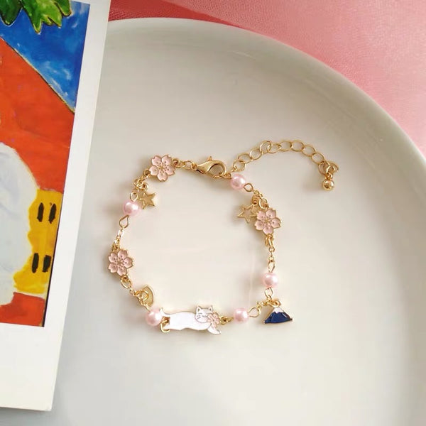 Sakura Cat Bracelet