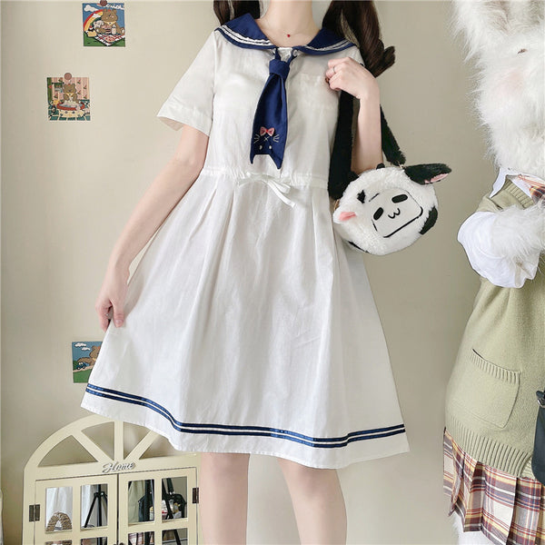 Cute Sailor Kitty Dress