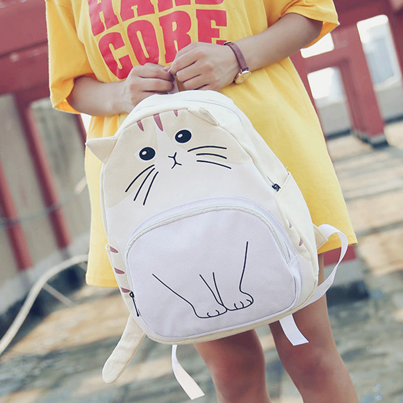 aizhe kids backpack white cat Cat Backpack – ivybycrafts