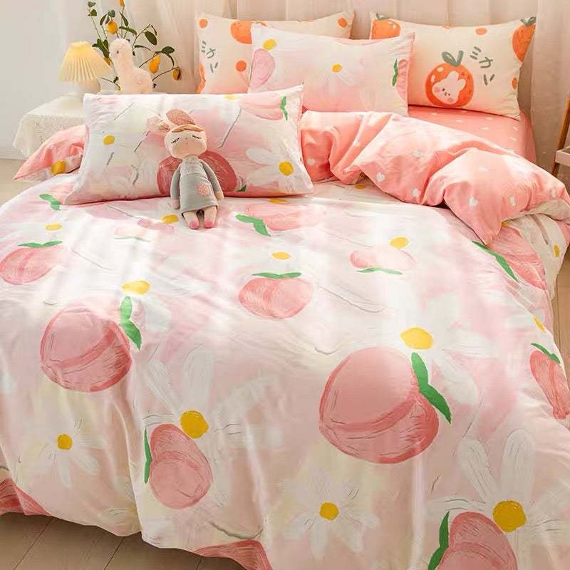 Cute Peach Bedding Set