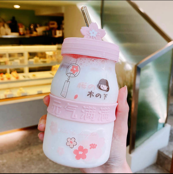Cute Sakura Drinking Bottle