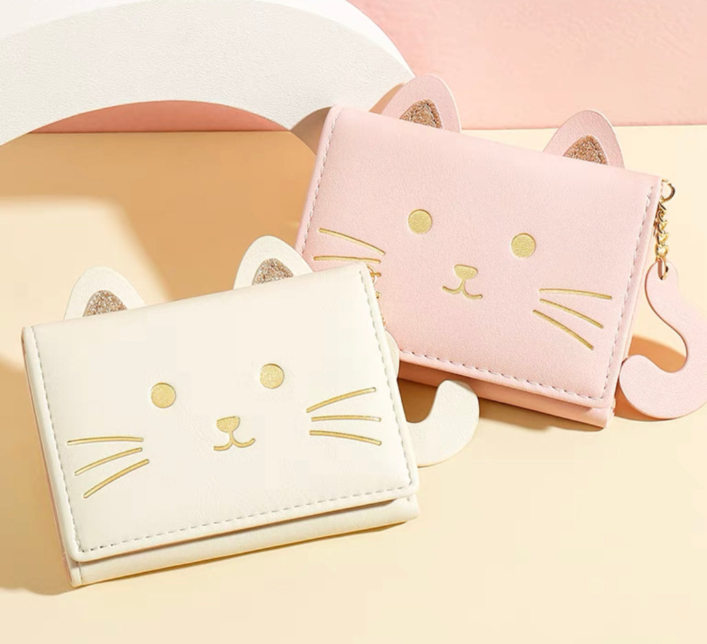 G-Ahora Kawaii Money Wallet Kitty Purse Cat Card Holder Wallet Cute Wallet  for Girls Wome(PU-WA-Kitty04)