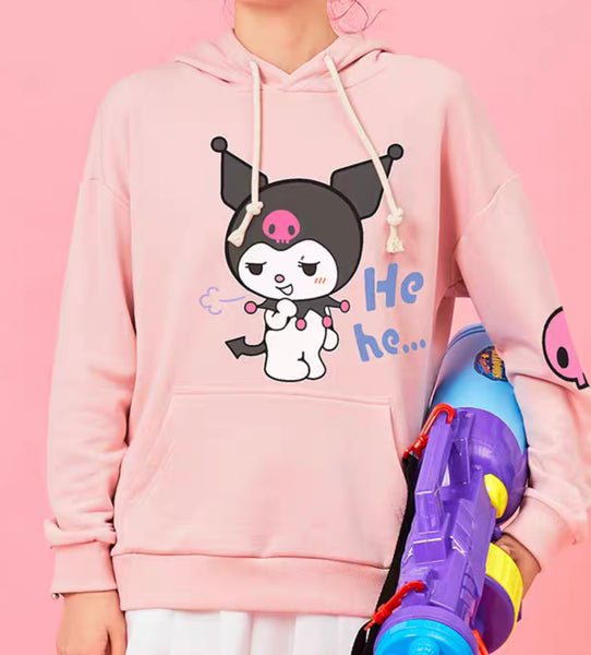 Cute Kuromi Printed Hoodie
