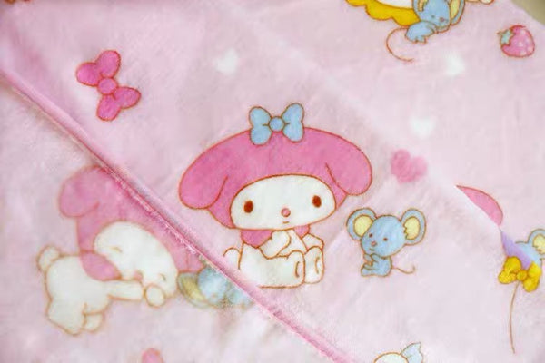 Pink Cartoon Blanket & Pillow Case