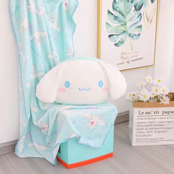 Cute Cartoon Pillow & Blanket