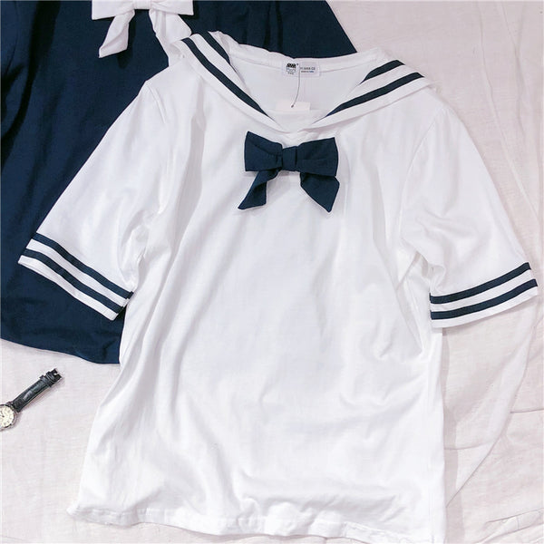 Cute Sailor Bowknot T-shirt