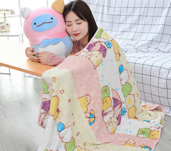 Kawaii Anime Pillow & Blanket