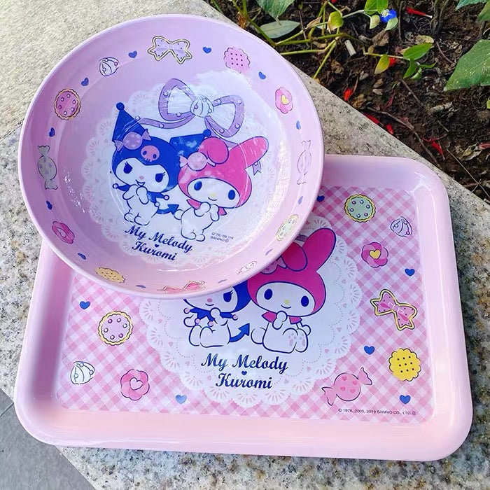 Kawaii Printed Plate & Bowl