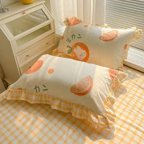 Orange Rabbit Bedding Set
