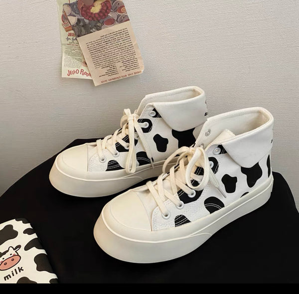 Cute Cow Printed Shoes