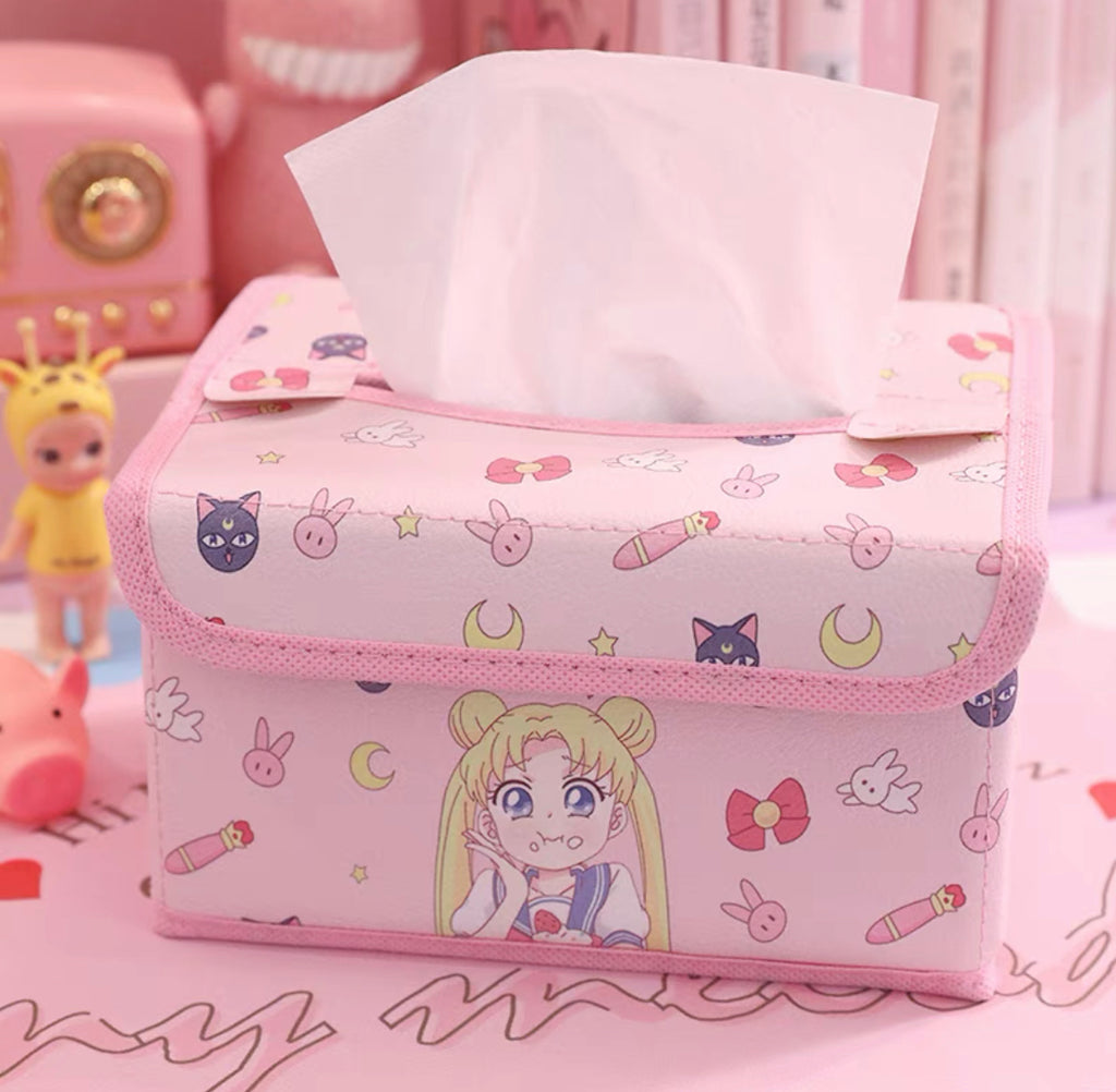 Cute Organizer Box Pink, Kawaii Cute Tissue Box