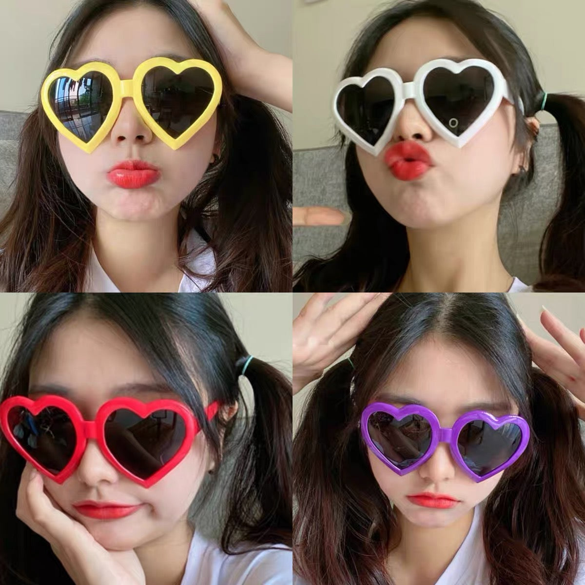Pastel Love Heart Sunglasses