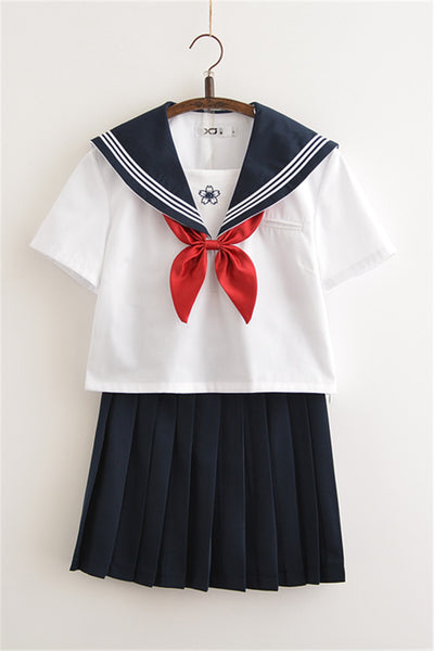 Embroidery Sakura Uniform Suit