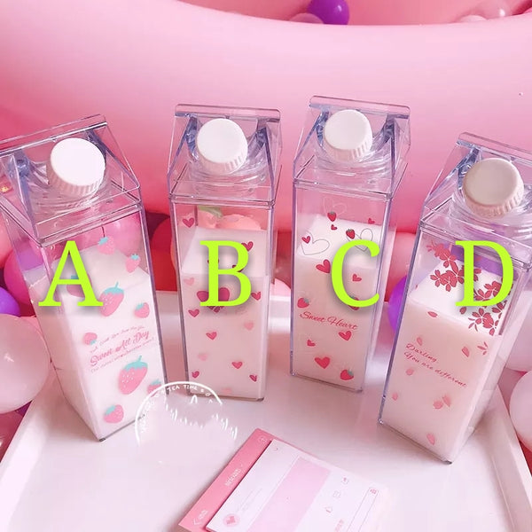 Sweet Printed Milk Bottle