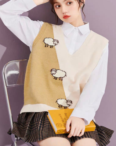 Cute Sheep Knitted Vest