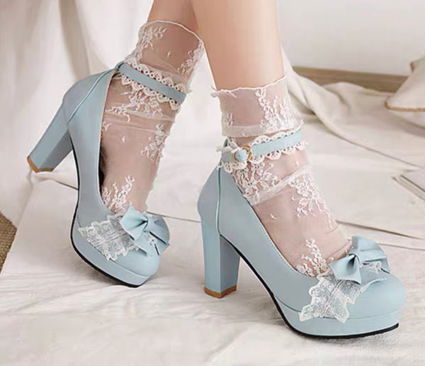 Cute Lolita High Heels Shoes