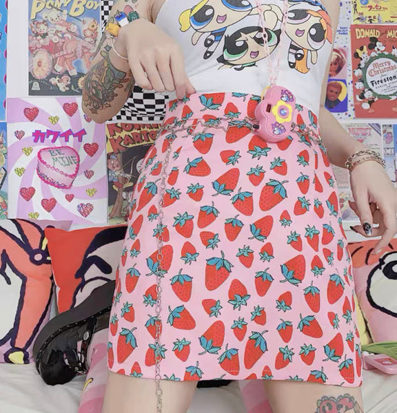 Cute Strawberry Skirt