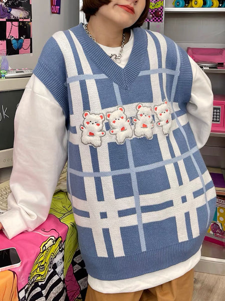 Kawaii Bear Knitted Vest