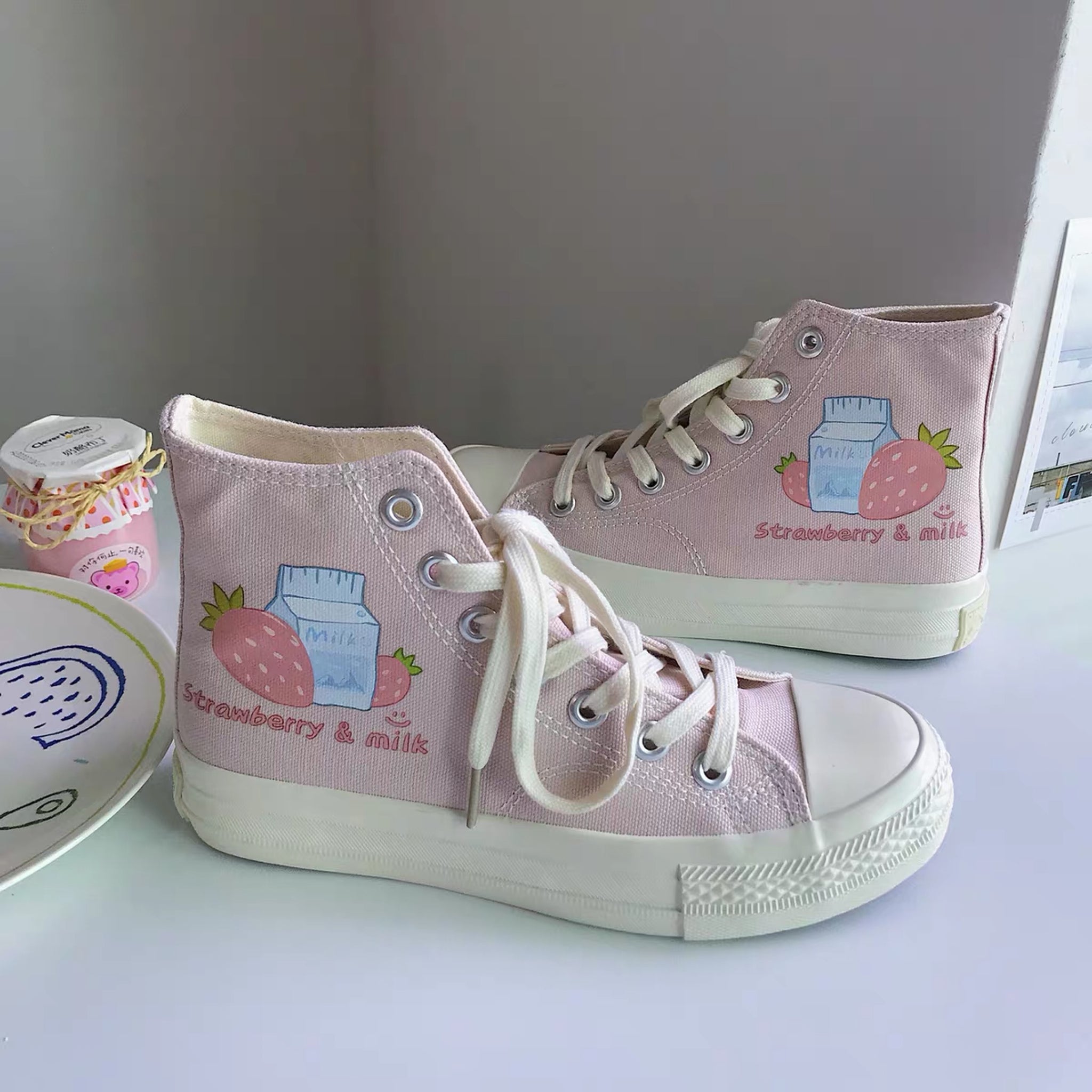 strawberry milk sneakers