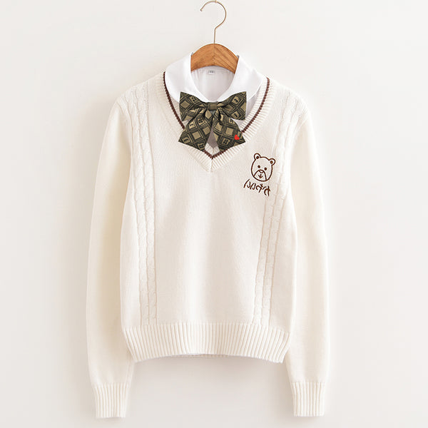 Kawaii Bear Knitted Sweater
