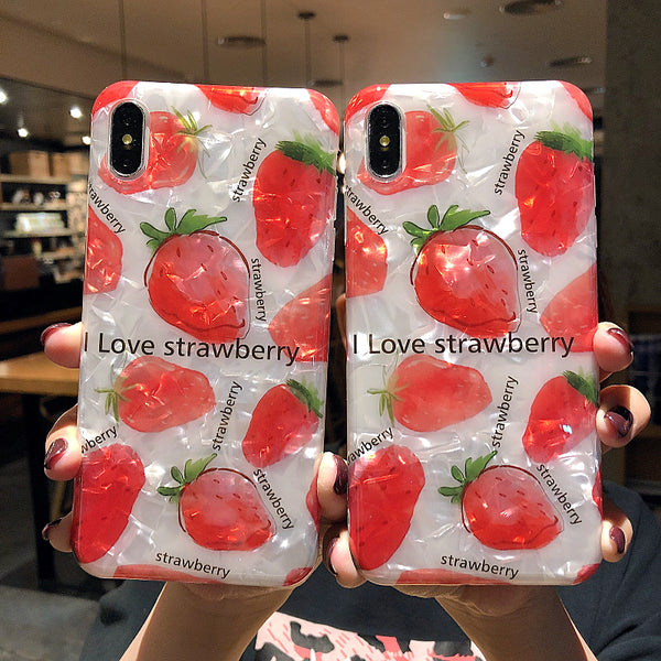 Strawberry Phone Case For Iphone6/6s/6p/7/8/7/8plus/X/XS/XR/XSmax