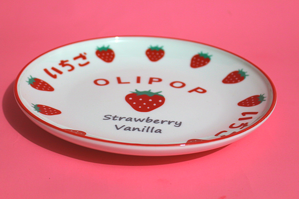 Kawaii Strawberry Handmade Plate