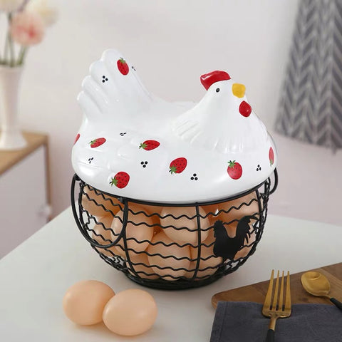 Funny Hen Egg Basket