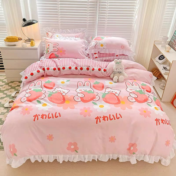 Strawberry Rabbit Bedding Set