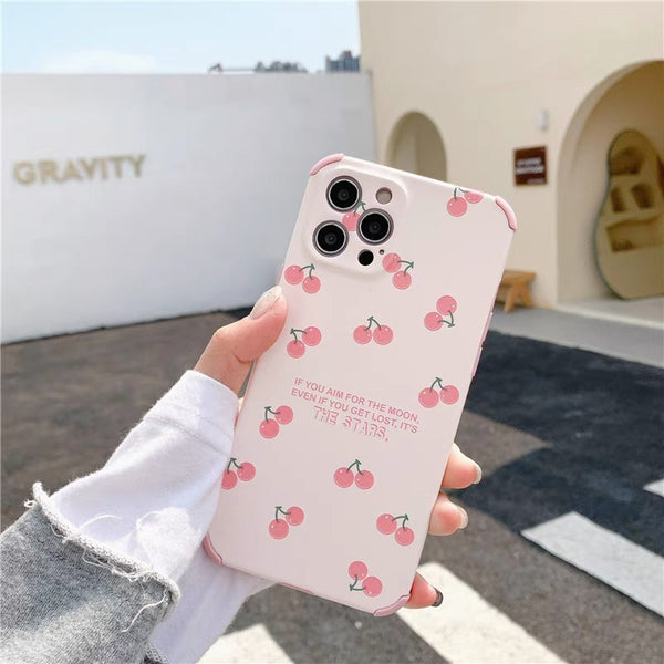Cherry Phone Case For Iphone7/8/7/8plus/X/XS/XR/XSmax/11/11pro/11proMax/12/12pro/12proMax/13/13pro/14/14promax/13promax