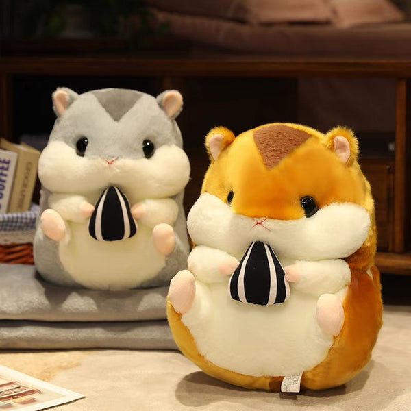 Kawaii Hamster Pillow & Blanket