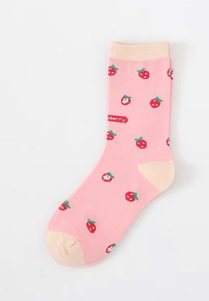 Kawaii Strawberries Socks