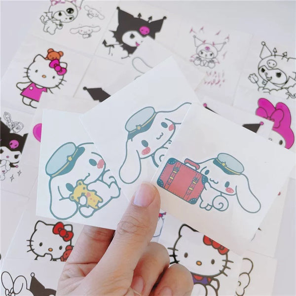 Cute Cartoon Tattoo Sticker Set