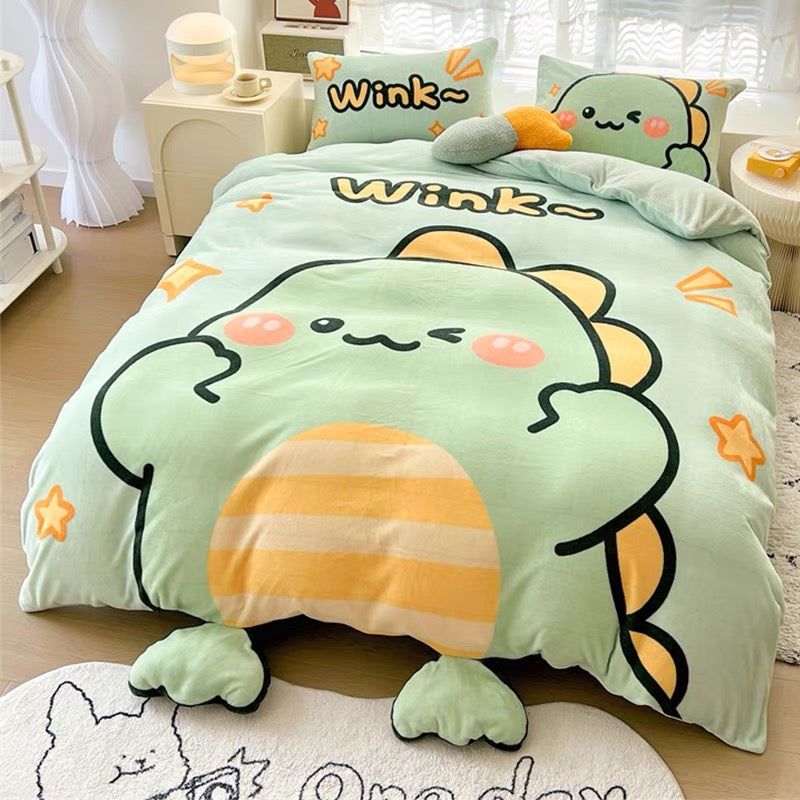 Kawaii Animal Bedding Set